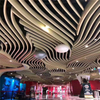 Custom Aluminum Fireproof stretch Wave Baffle Ceiling Tile For interior Wall and roof Decoration