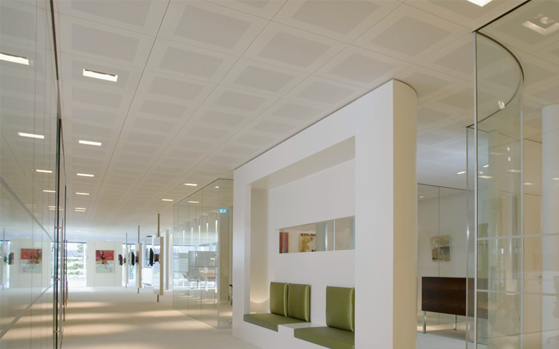 Can an indoor office be decorated with aluminum ceiling?